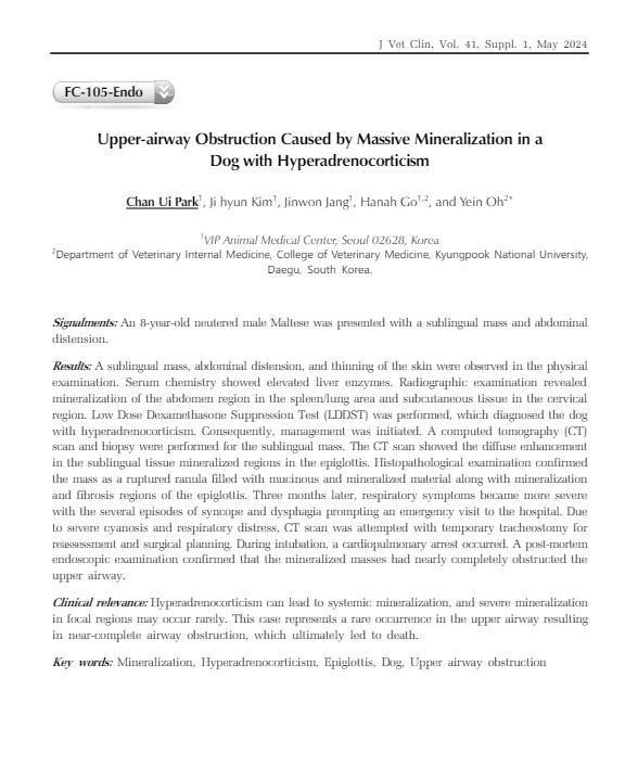 Upper-Airway Obstruction caused by Massive Mineralization in a Dog with Hyperadrenocorticism.jpg